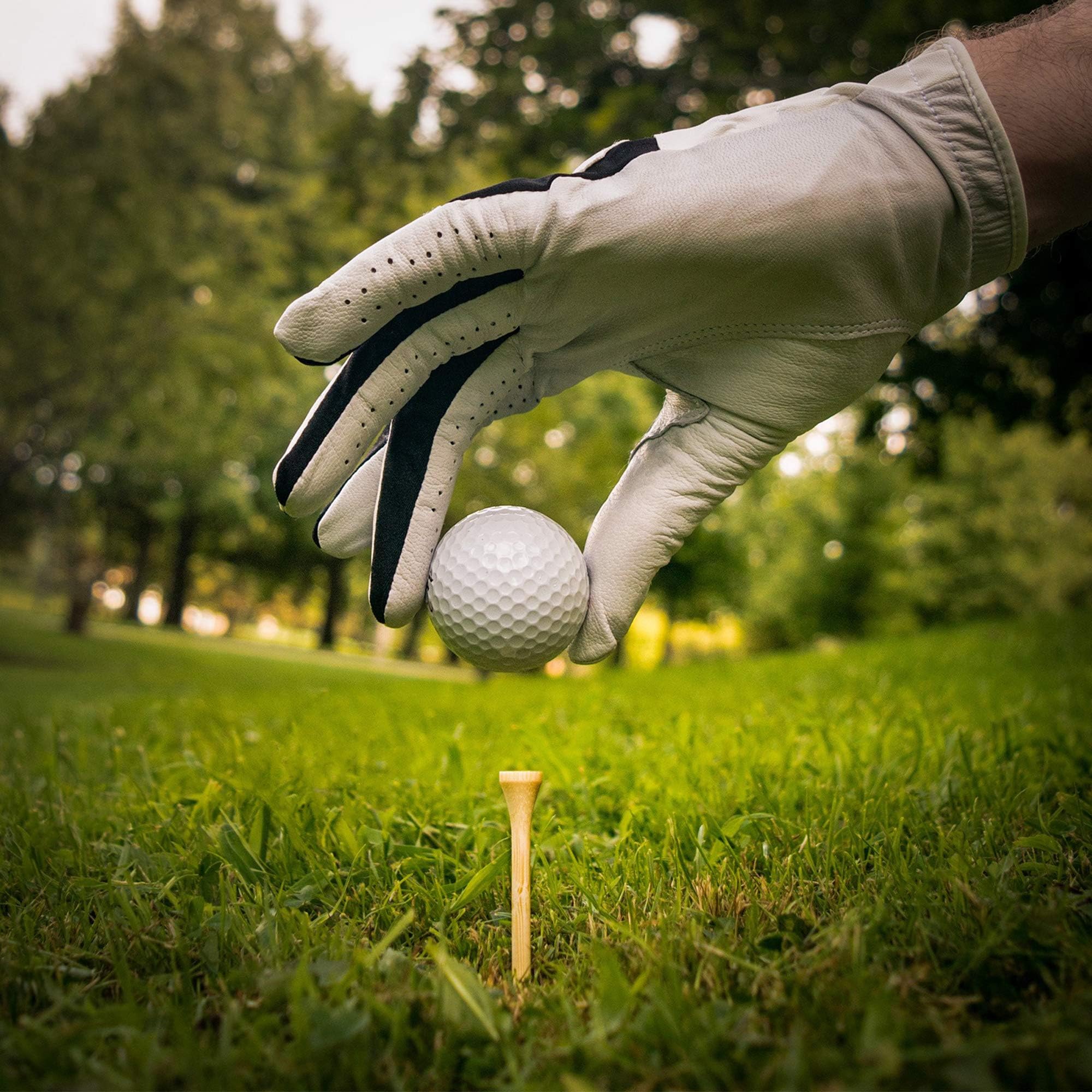 Tees de Golf Profesionales de bambú, un Paquete de 1000 Piezas, uñas de bambú Natural para Entrenamiento, 2.76 Pulgadas de Largo 0.5 cm de diámetro