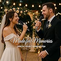 Vista 3 de Bowens Paquete de 2 micrófonos dinámicos: micrófonos XLR de mano con cable con cables de 15 pies, micrófonos vocales profesionales para cantar