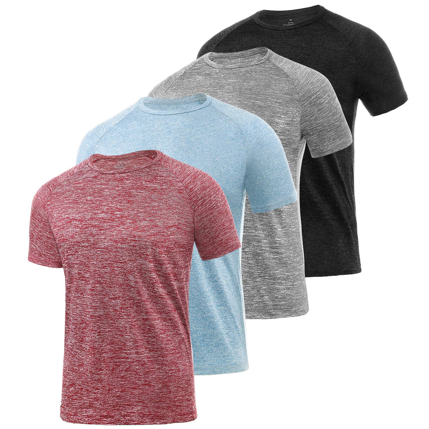 Xelky 45 Pack Men's Dry Fit T Shirt Moisture Wicking Athletic Tees