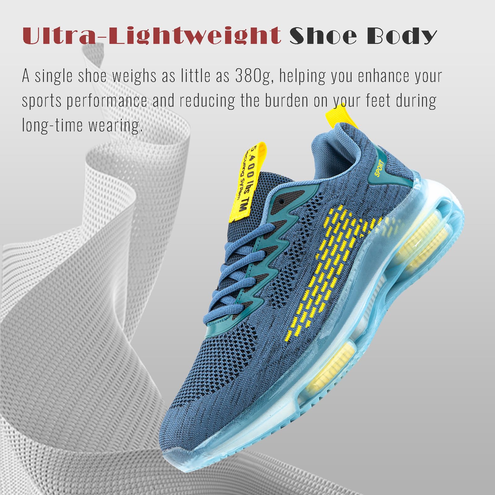Hitmars Scarpe da Sportive con Cuscino d'Aria Gr.39-48