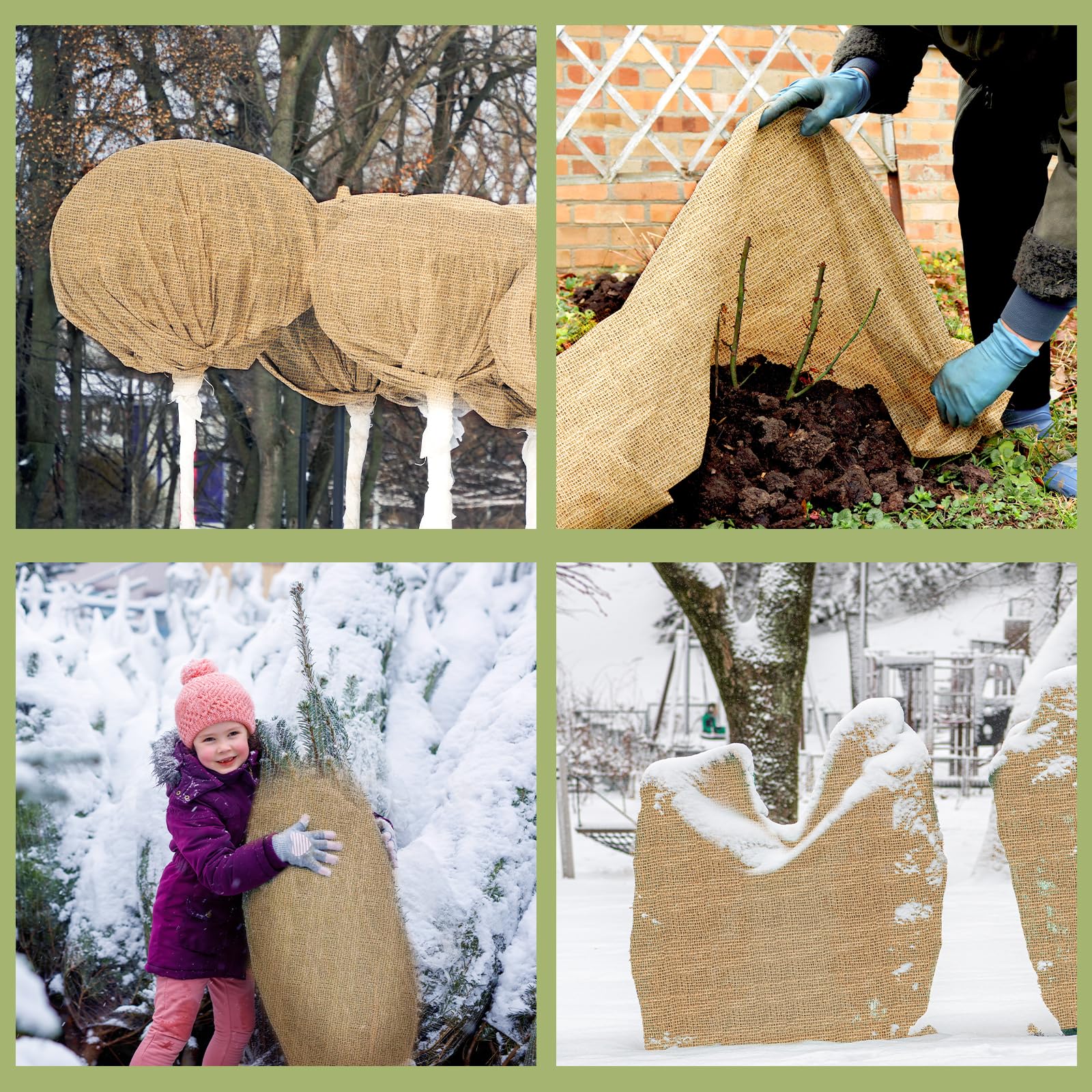 Jute-Stoffrolle 90x45 Cm – Natürliche Unkrautbarriere, Frostschutz & Bastelmaterial, Biologisch Abbaubar