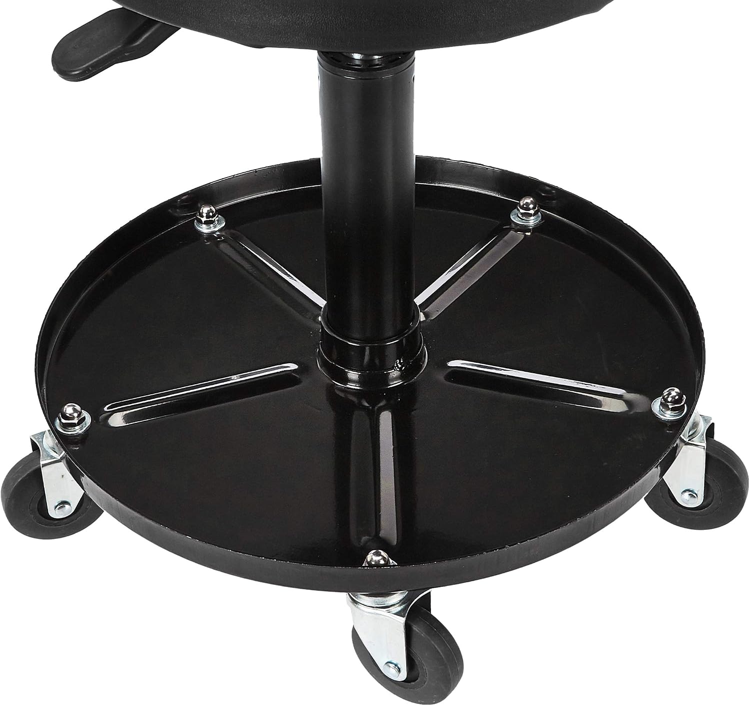 Amazon Basics Pneumatic Shop Stool, Garage Seat with 300-Pound Capacity - Black