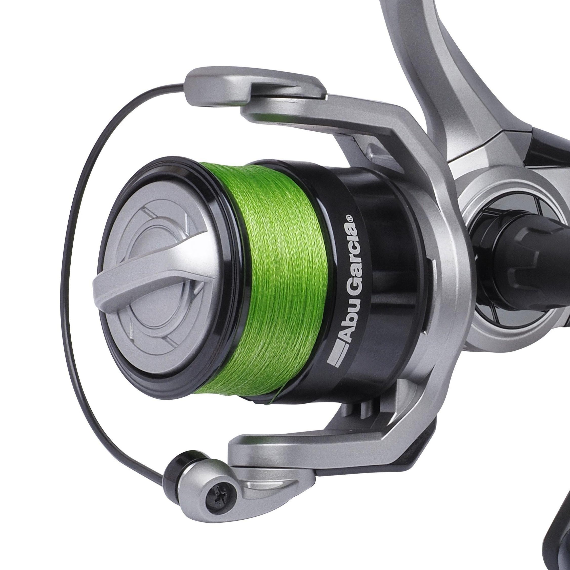Abu Garcia Max X Spinning Reel with Pre-Spooled Line | Matériel de pêche en Eau Douce et en Eau légèrement salée | Sandre et brochet | Cadre léger en Graphite, ambidextre | Plusieurs Tailles