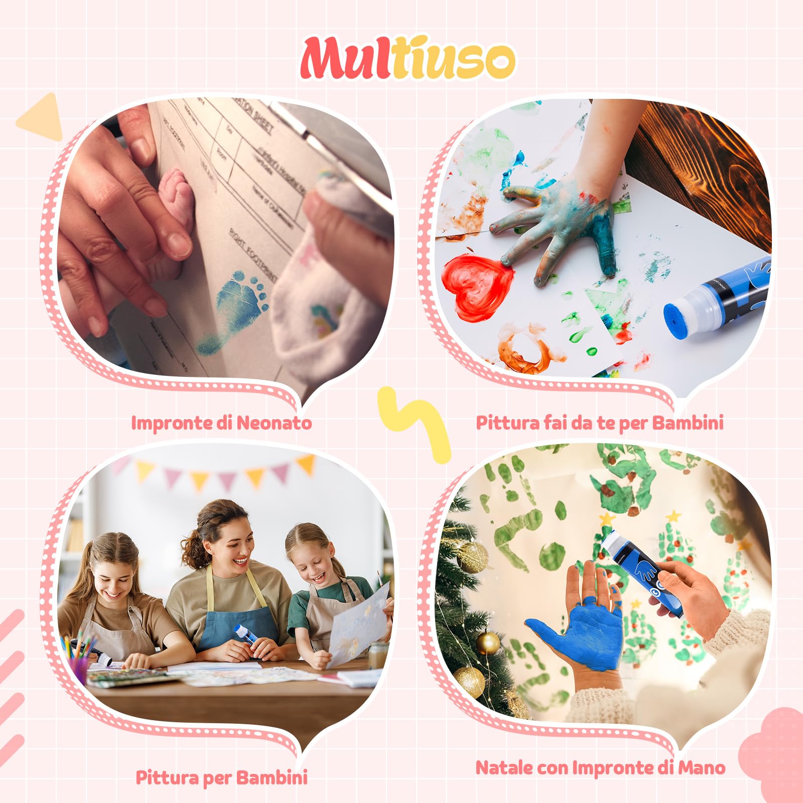 Kit Impronte Mani E Piedi Neonato Senza Inchiostro - Per Bambini E Animali Domestici