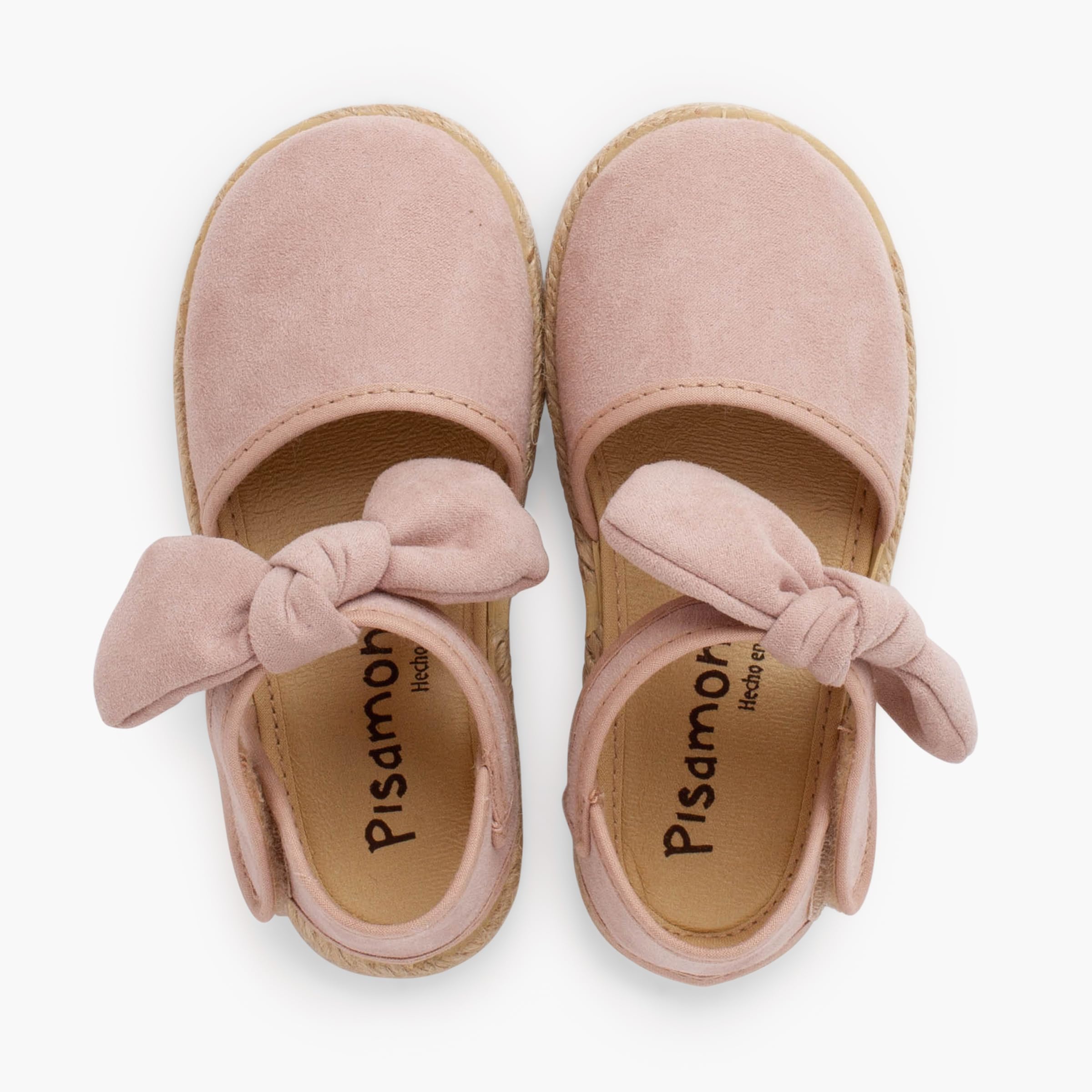 Pisamonas Espadrillas Bambina Fiocco Effetto Camoscio