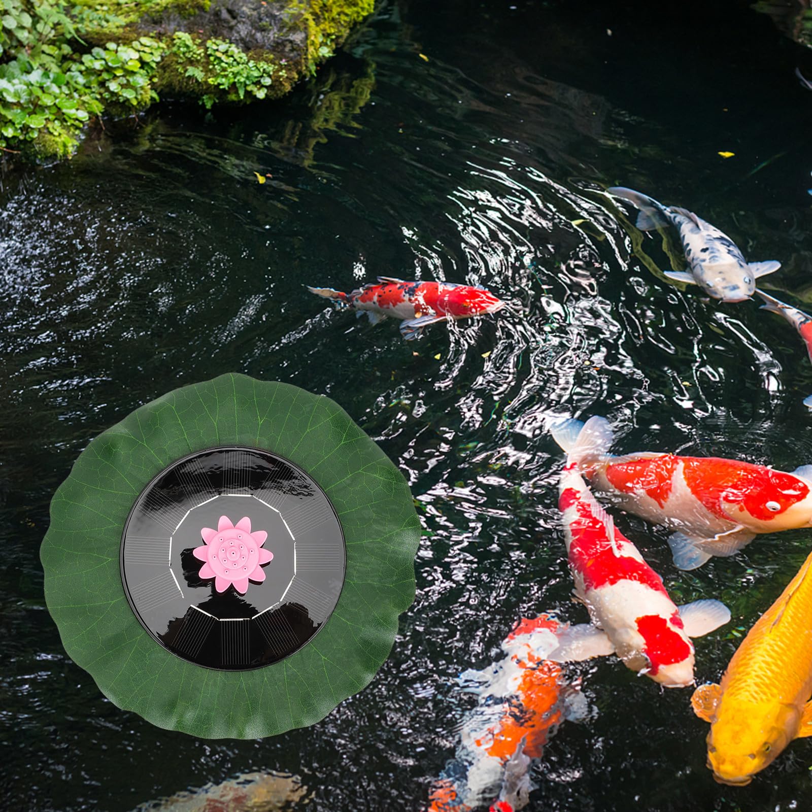 Lotusblatt Solarbrunnen für Teich und Garten, 6vdc 1w ABS