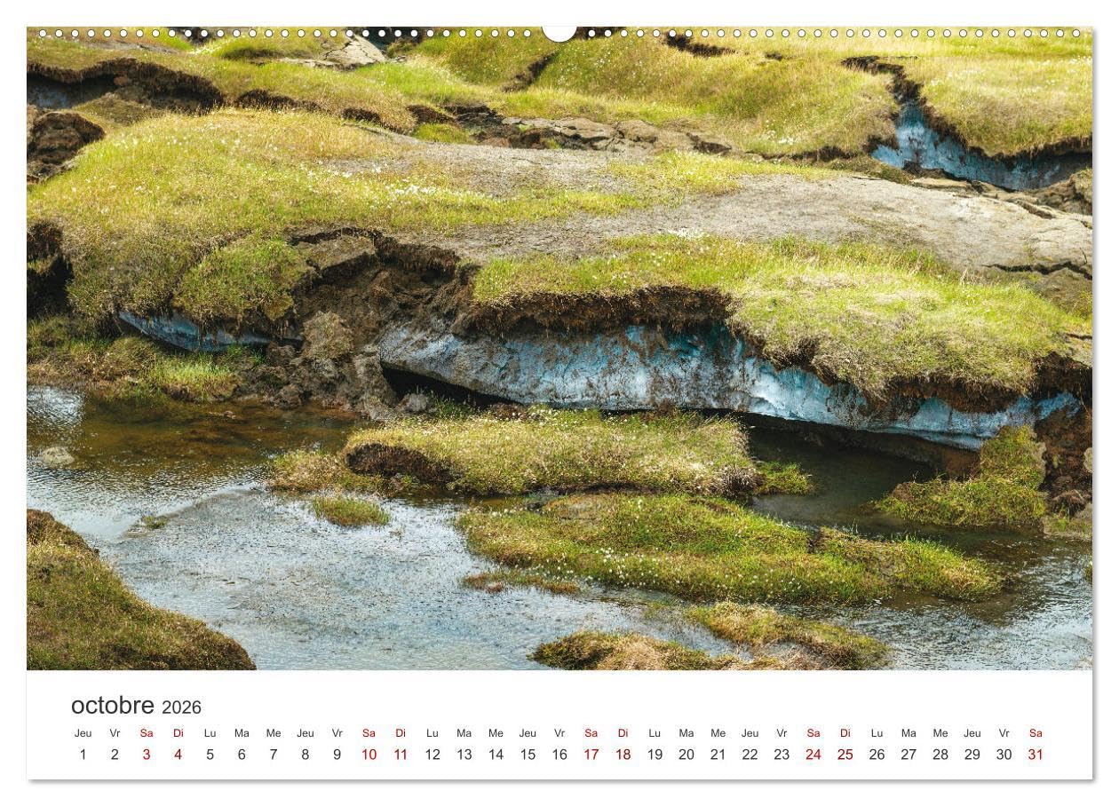 L'été sur les îles Svalbard (Calendrier mural 2026 DIN A2 vertical) calendrier de bureau: Glaciers, mousse et maisons colorées