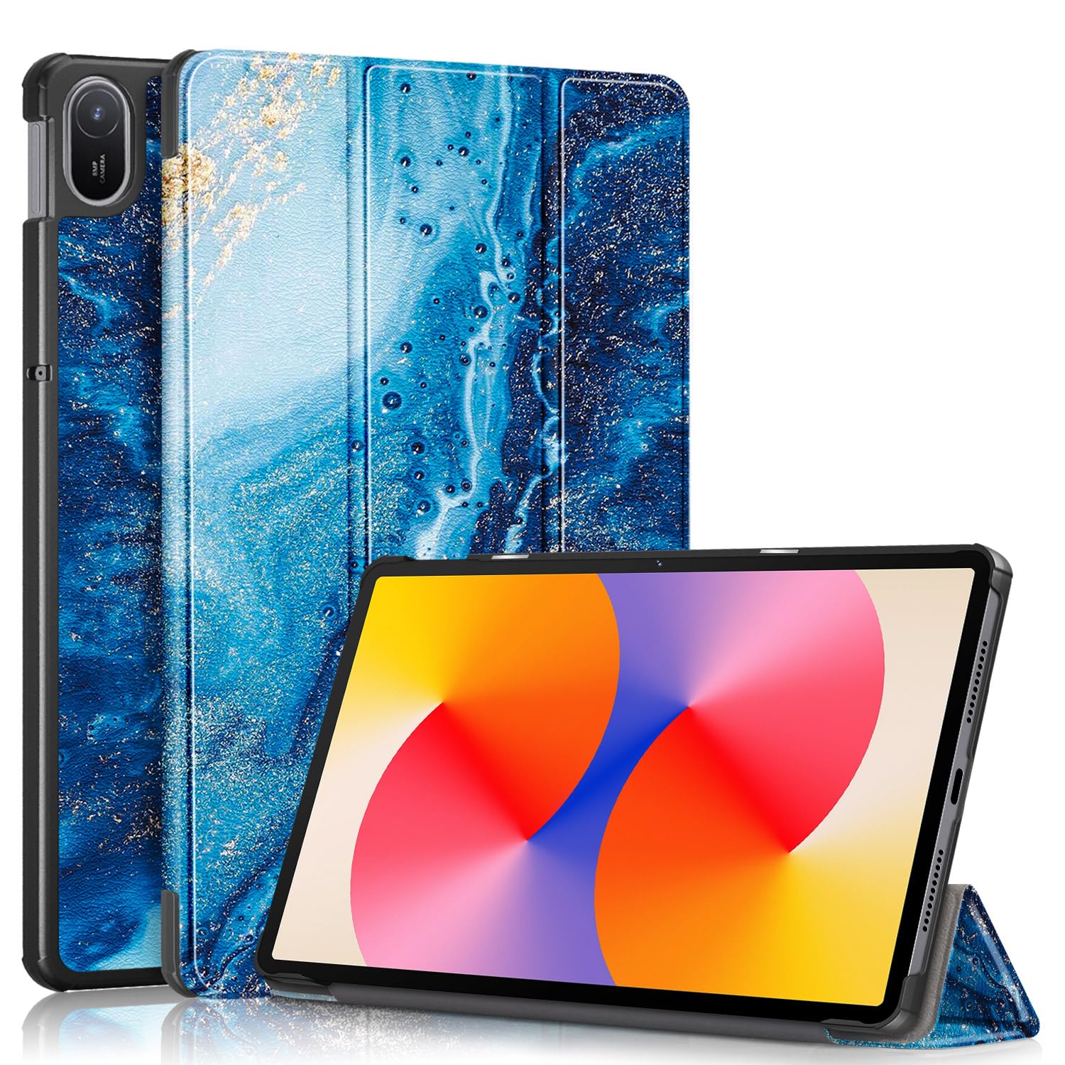 Custodia Per Huawei MatePad 11 (2021) Con Tastiera E Pennino Capacitivo - Flip Cover In PU Pelle Con Portapenne - Rosa Oro - 5