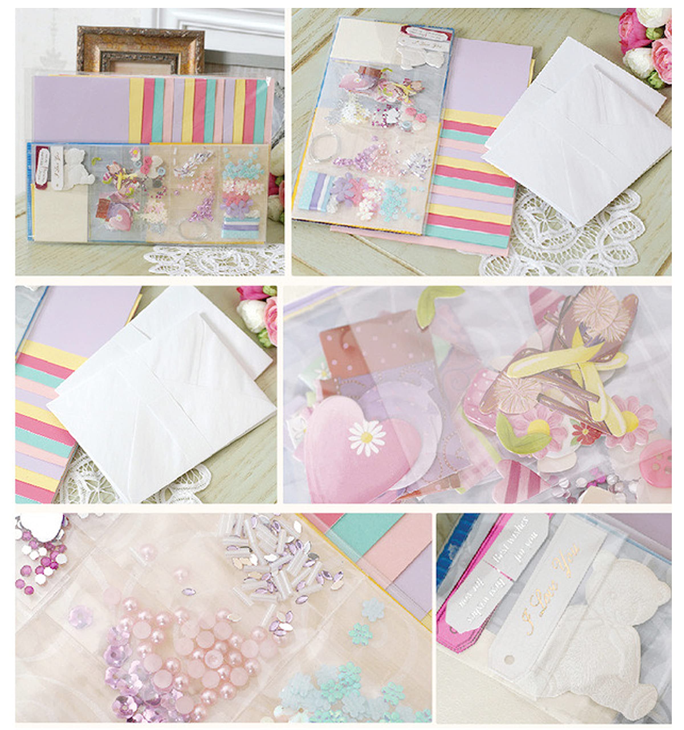 Let's Make Cards! Kit completo para hacer tarjetas, incluye 10 tarjetas y sobres y artículos decorativos para satisfacer tu imaginación y creatividad para niños y niñas