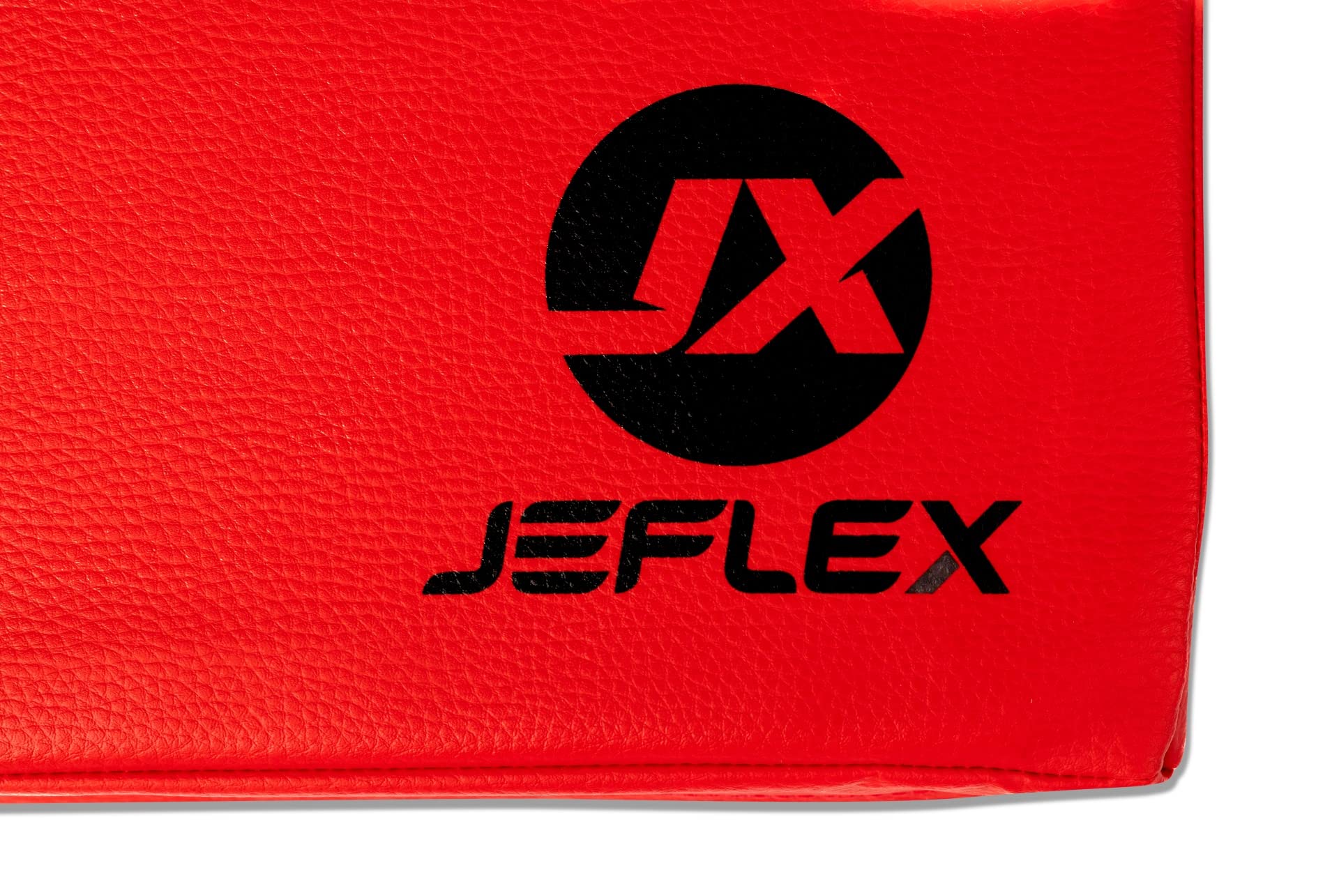 Jeflex - rote klappbare Weichbodenmatte & Turnmatte 100 x 100 x 8 cm MADE IN GERMANY/faltbare Gymnastikmatte/platzsparende Fitnessmatte & faltbare Yogamatte/dicke Sportmatte für Kinderzimmer