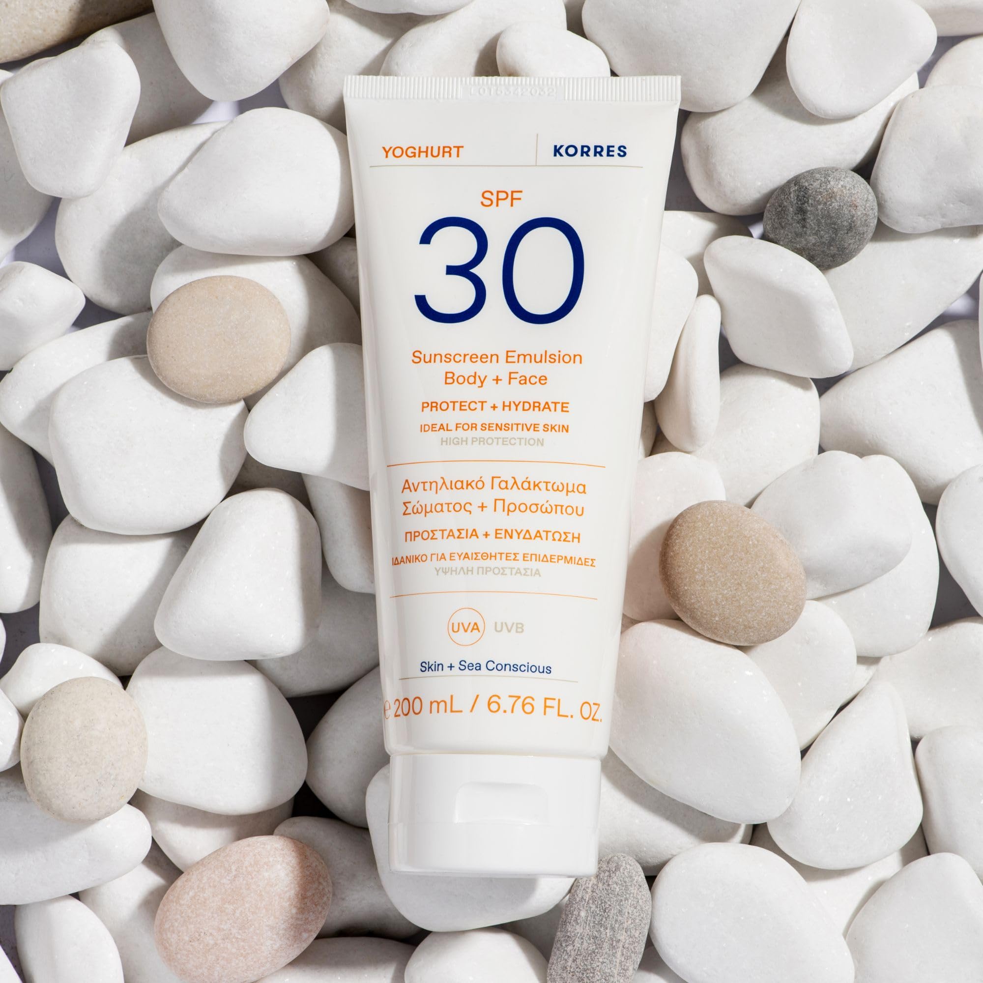 KORRES Yoghurt Sunscreen Emulsion Body + Face SPF 30 200ml, 200 ml (Pack of 1) - Image 2