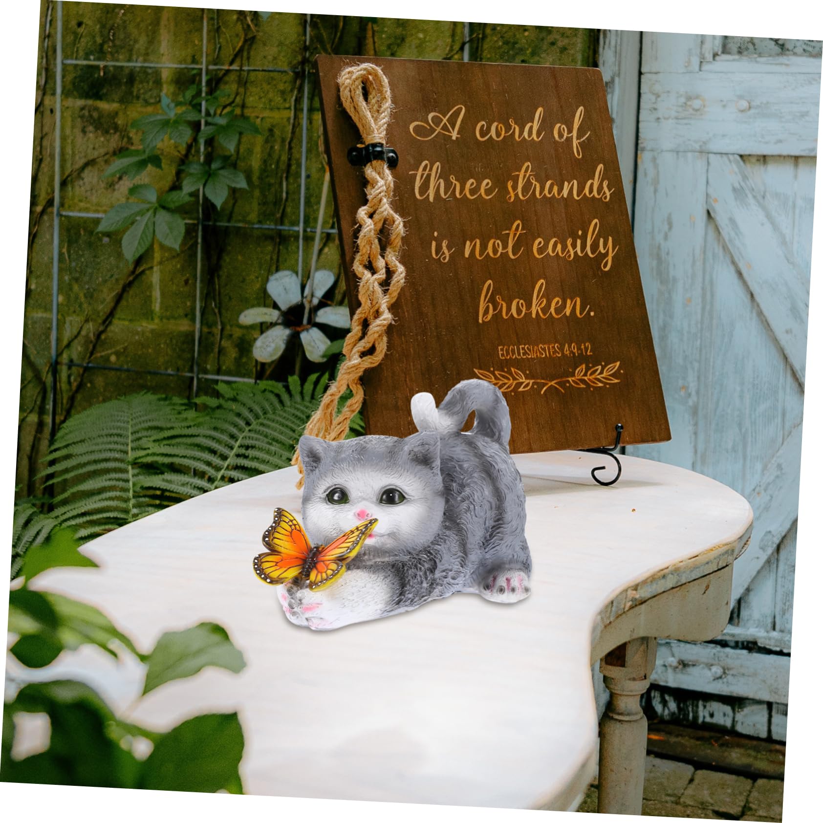 INOOMP Lebensechte Katzenstatue aus Kunstharz als Kleines Katzenmodell | Dekorative Nachbildung in Realistischer Form, für Sammler und Katzenliebhaber, Kompakt für Passende Räume
