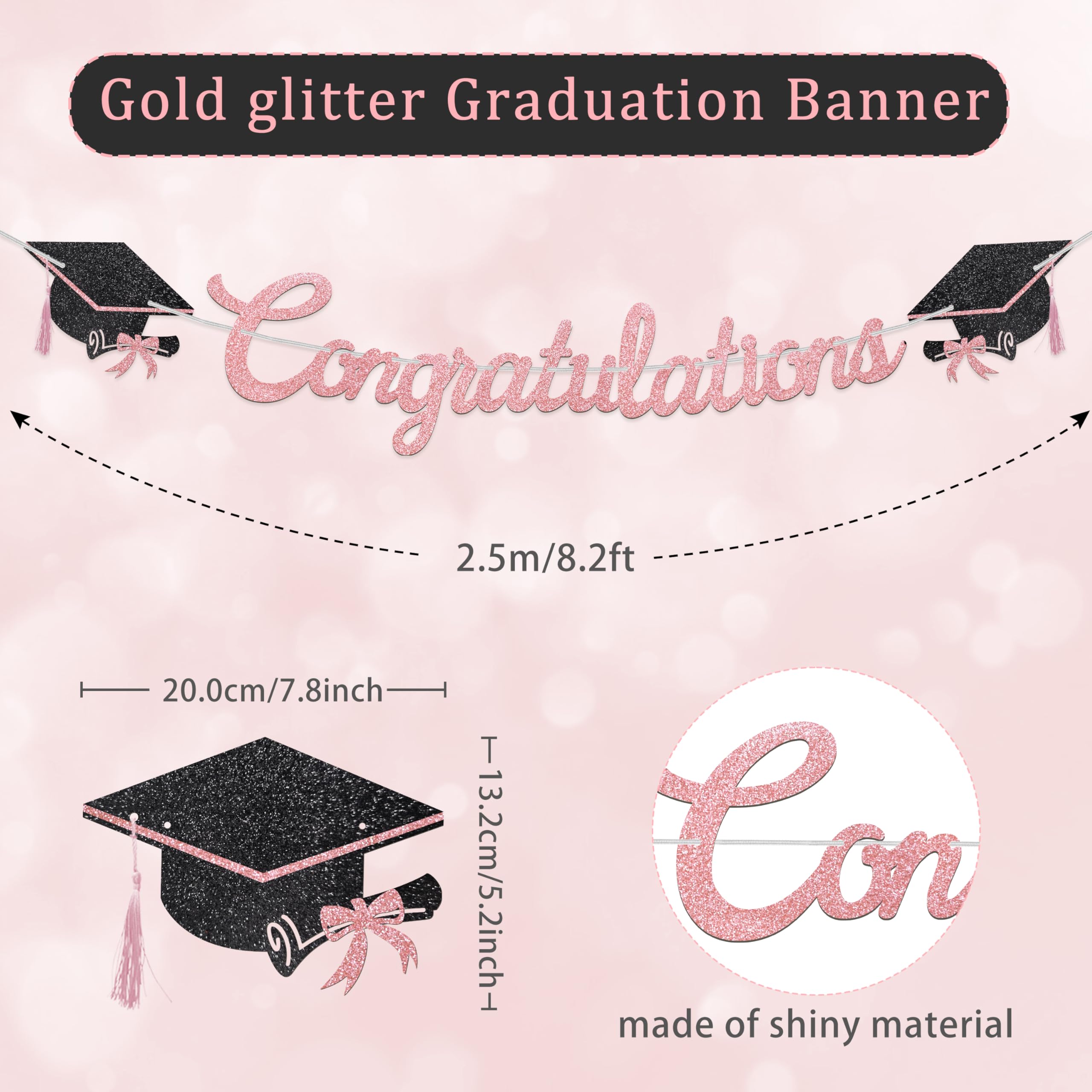 Graduation Banner 2026, Graduation Decoration Congratulations Garland Class of 2026 - Image 2
