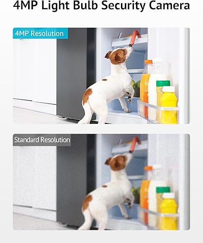 Vista 38 de LaView Cámara de seguridad de bombilla de 4MP 2.4GHz, cámaras de seguridad 2K de 360° inalámbricas para exteriores e interiores, a todo color día