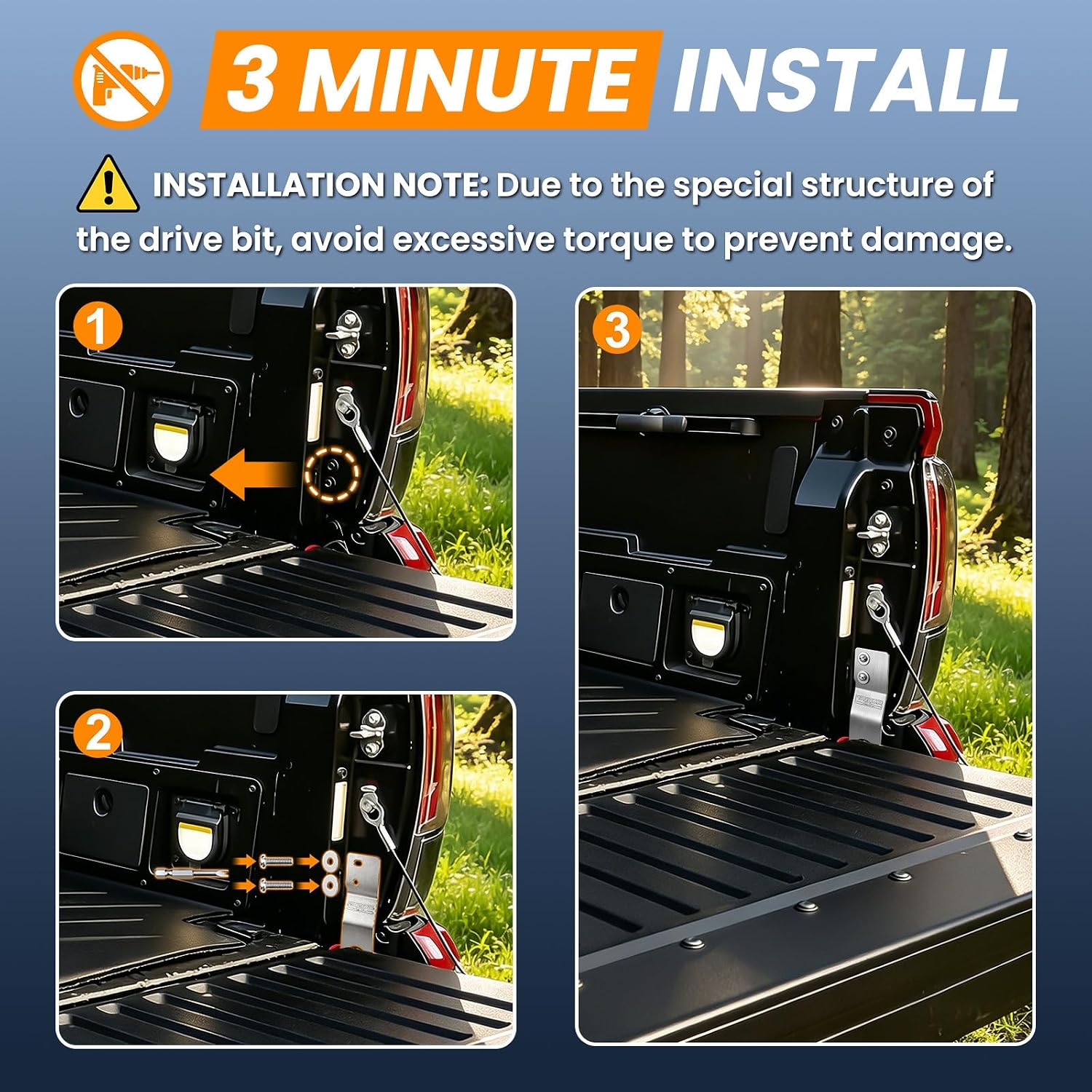 Tailgate Anti-Theft Lock Fit for Toyota Tacoma 2016-2023, Truck Bed Tailgate Locks Protector Compatible with Toyota Tacoma Accessories 2023-2016（Metallic）