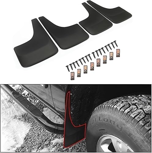 Miniatura 9 de ECOTRIC Guardabarros para guardabarros compatibles con Chevy Chevrolet Silverado/Avalanche/Suburban/Tahoe 2001-2014 con guardabarros de repuesto