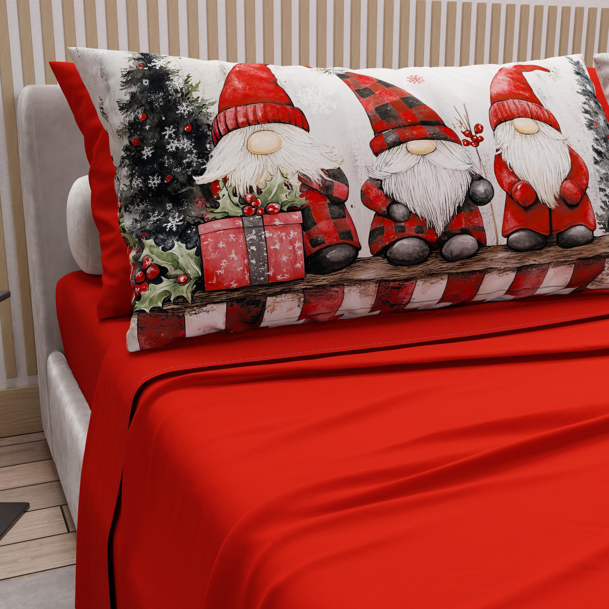 Draps Noël 2 places en coton pour éviter les tissus rêches en hiver