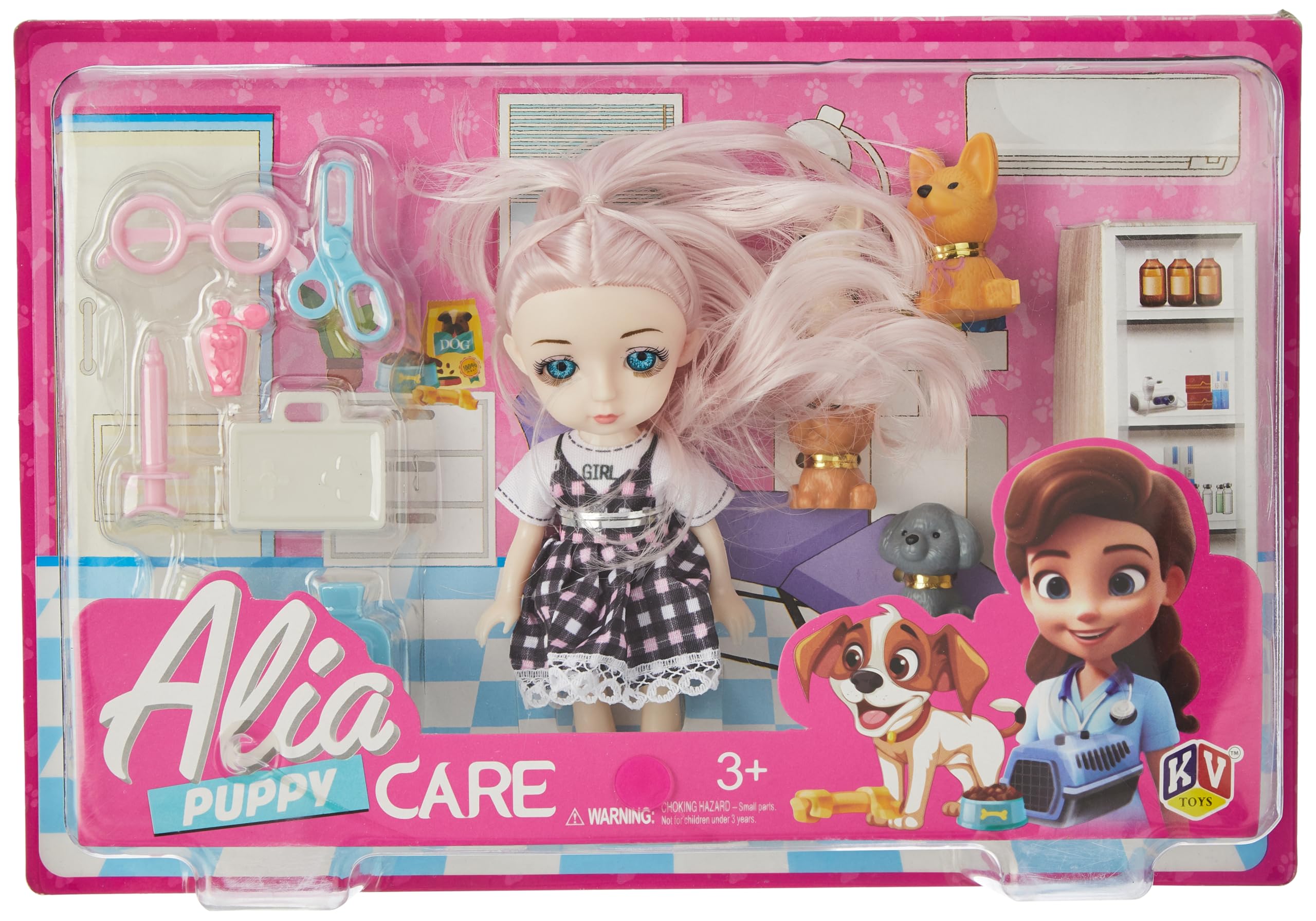 ToyMagic Doll Models AssortmentI Summer Style Or Artist Or Puppy Care| 1 of 3 Unique Themed Set for Creative Play|Perfect for Kids Aged 3+| Surprise Theme in Each Purchase with Accessories, Multicolor