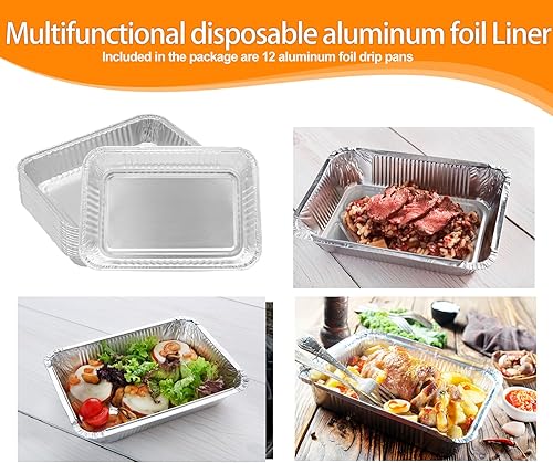 Miniatura 6 de SafBbcue 80580 - Bandeja de grasa con 12 bolsas de goteo para parrilla Weber Q200 y Q300, bandeja de grasa para Weber Q2000 Q2200 Q200 Q220 Q3000