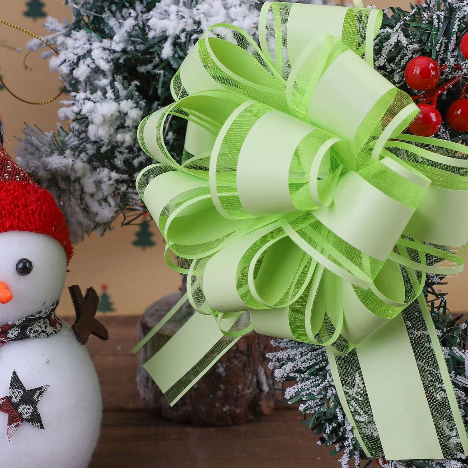 12 Pcs 6inch Pull Bow Gift Wrapping,Pull Bow for Birthday, Christmas, Party, Holiday, Gift Boxes Bow Basket Packaging Bows for Valentine's Day Presents Flower Decorations - Image 7