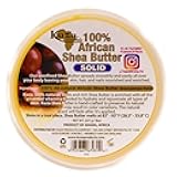 Kuza 100% African Shea Butter - Creamy, White - for Skin, Hair and Nails, 8 oz