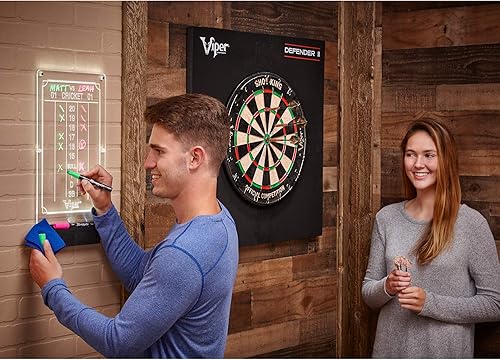Miniatura 6 de Viper Illumiscore Plus+ See-Through Illuminated Back-Lit Dry Erase Dart Scoreboard, Large (19.50" L x 10.00" W), Black