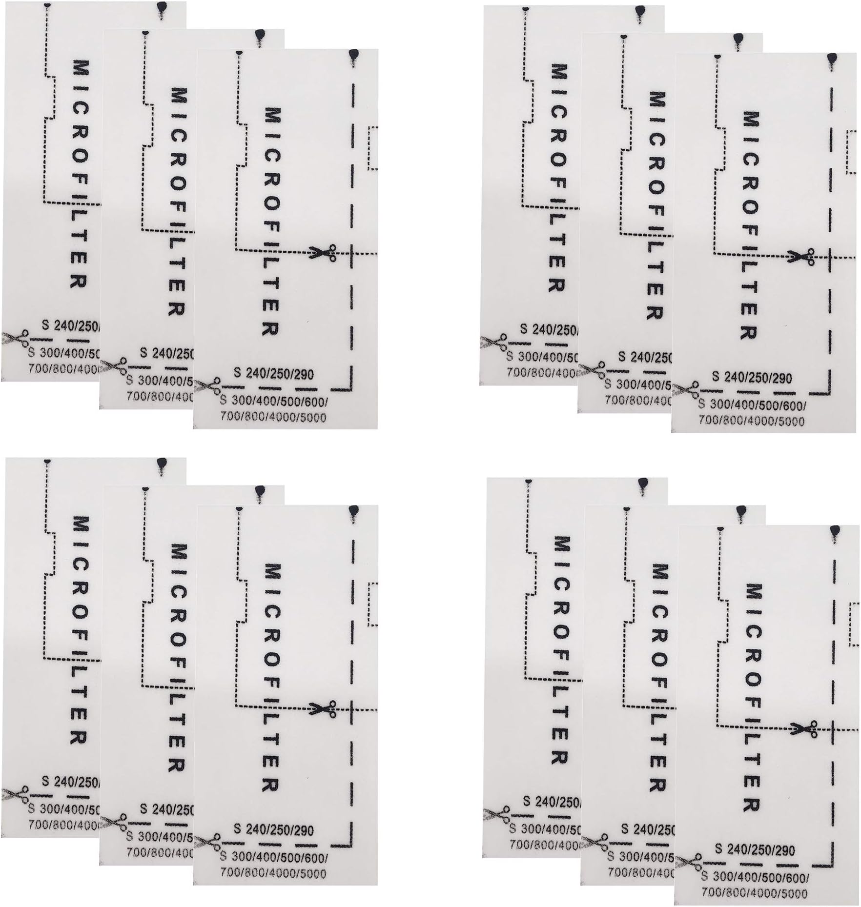 12 PCS Vacuum Foam Filter Mat Compatible with Miele Vacuum Cleaner Super Air Clean Filter 3944711
