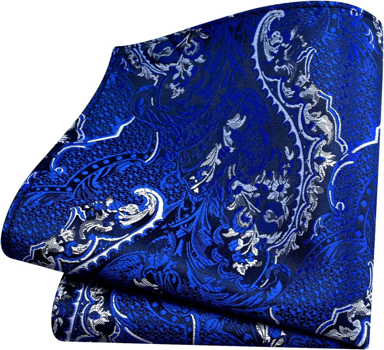 GUSLESON 8cm Paisley Tie Set for Men Necktie Lapel Pin Pocket Square Cufflinks Set for Men - Image 3