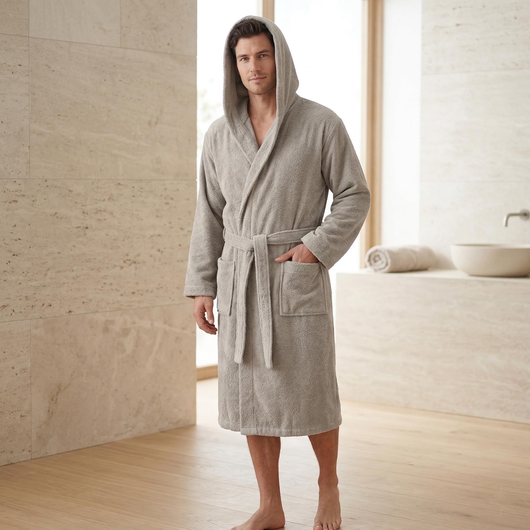 Ruggeri - Accappatoio in Microspugna 100% Cotone di Alta Qualità | Ultra Morbido, Leggero e Super Assorbente | Unisex Adulto