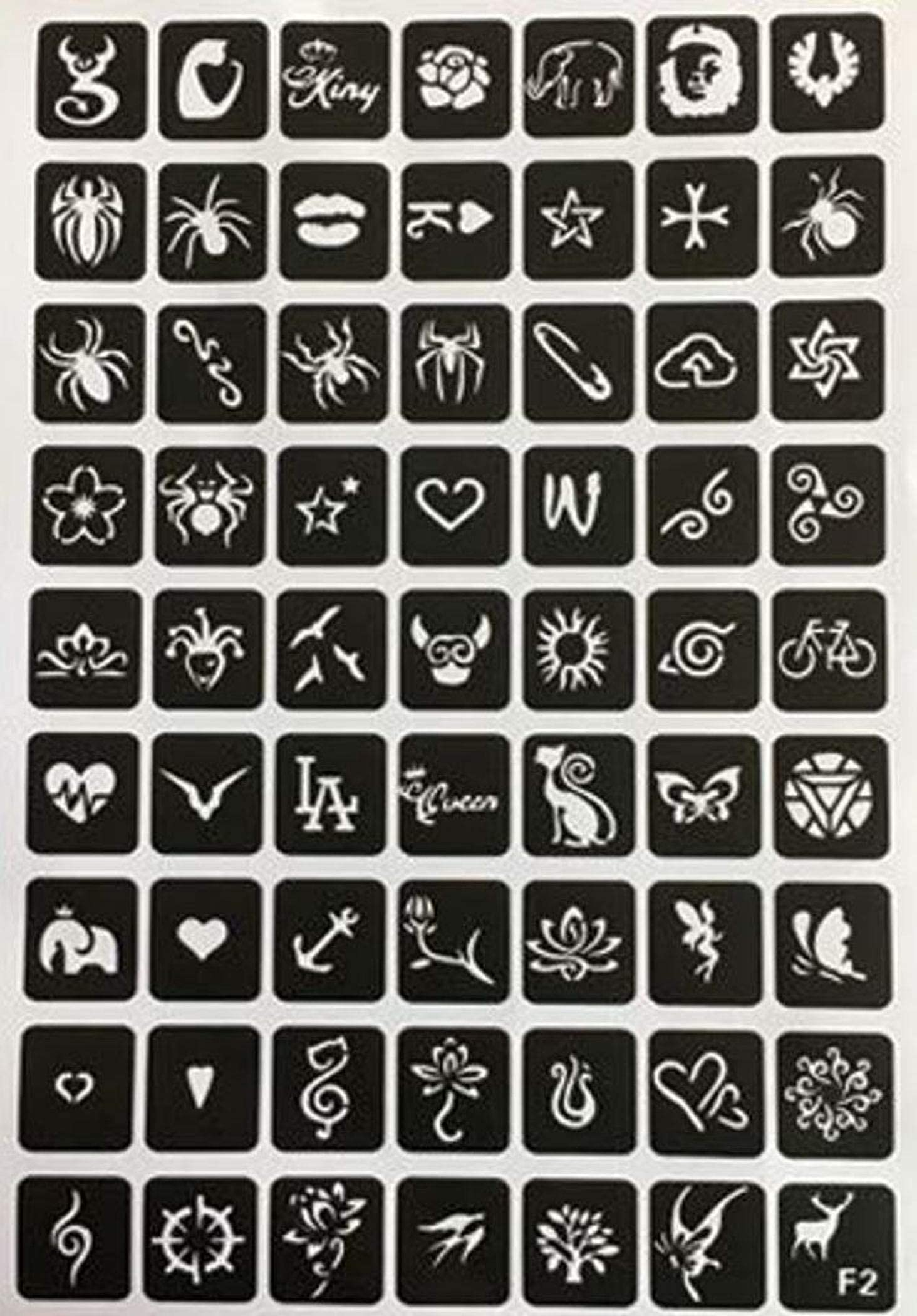 Ivana's Heena Mehandi Tatto Stencil Set for | Hand | Body | Fingure | Face | Heena Art Temporary Tatto for Kids, Girls & Women, Design - NIV-310-image-19
