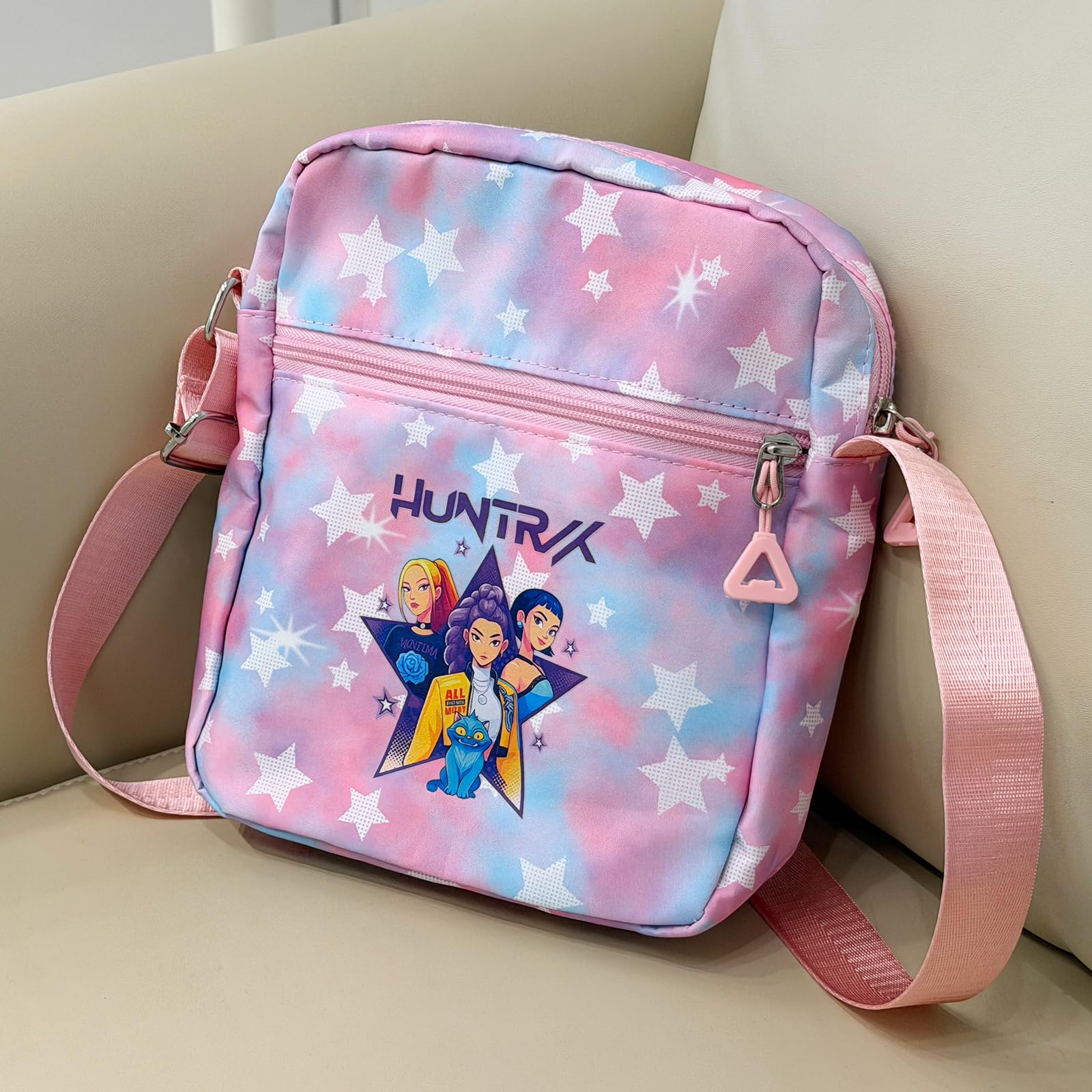 K-pop Crossbody Bag with Zipper, Cute Cartoon Shoulder Bag with Adjustable shoulder straps, Anime Merch for Womens Birthday Gifts — view 3