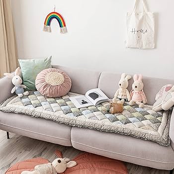 Amazon｜マルチカバー カラー カントリー パッチワーク風 田園風 表