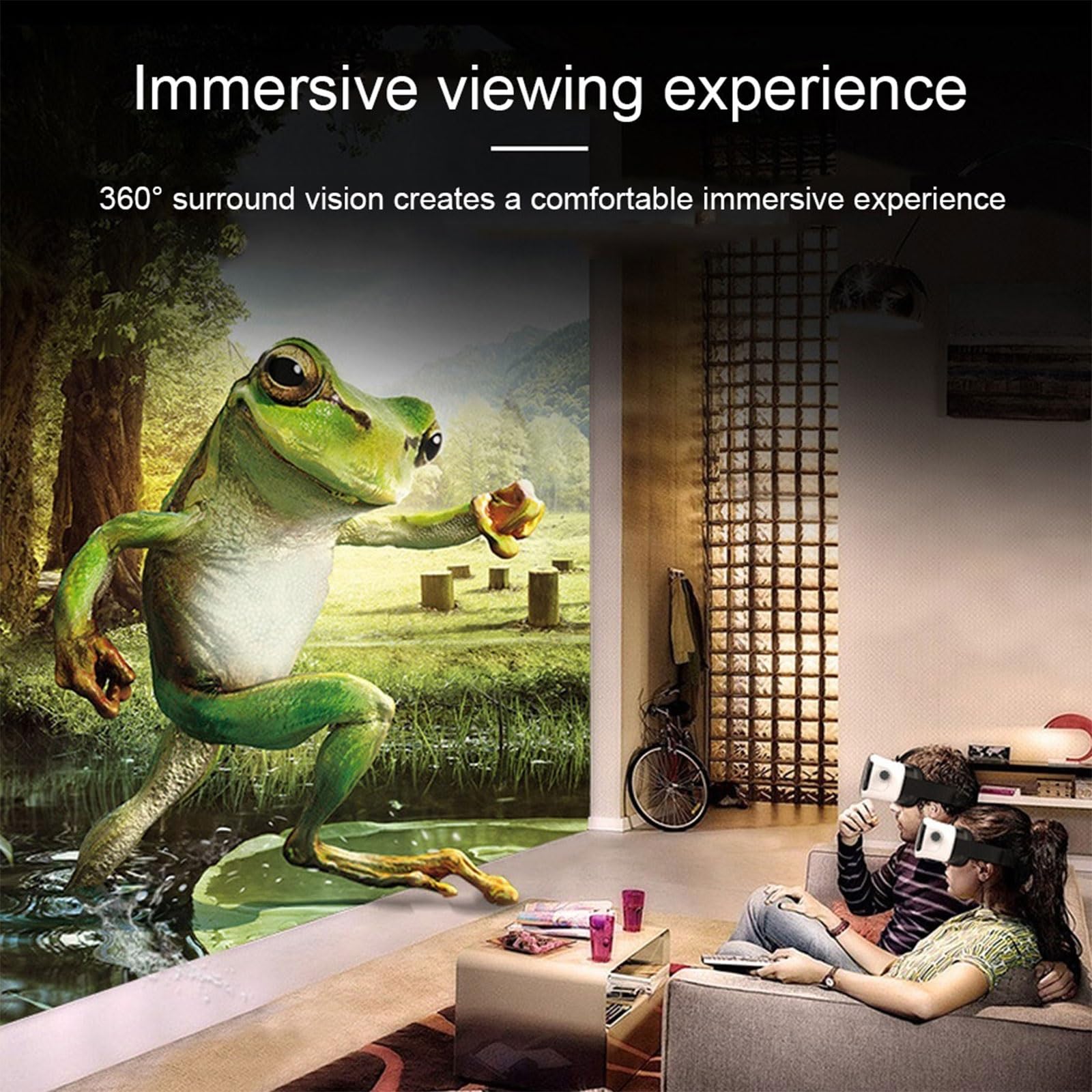 Occhiali 3D VR, Realtà Virtuale 3D, VR Visore Cuffie con Lenti HD Anti Luce Blu, per Smartphone 4,7–7,2 Pollici, Per Giochi, Film Ed Esperienze Interattive, Regali Per Bambini E Famiglie(C)