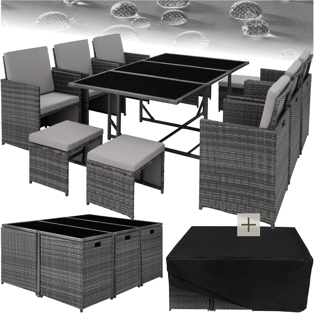 Sechs Sitzgruppen Mid Range 6 Modelle von TecTake und Yaheetech im Mai 2026 Gartenmoebel Sets