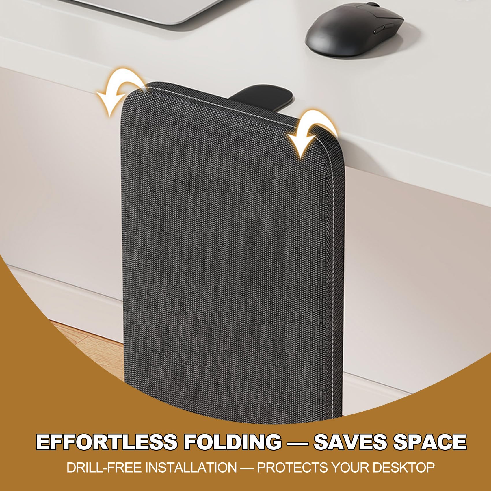 negro, 20 x 60 cm, bandeja de extensión de escritorio ergonómica, 60 x 20 cm, pinza sin perforación, bandeja plegable para cajón de teclado, reposamuñecas, soporte para ordenador