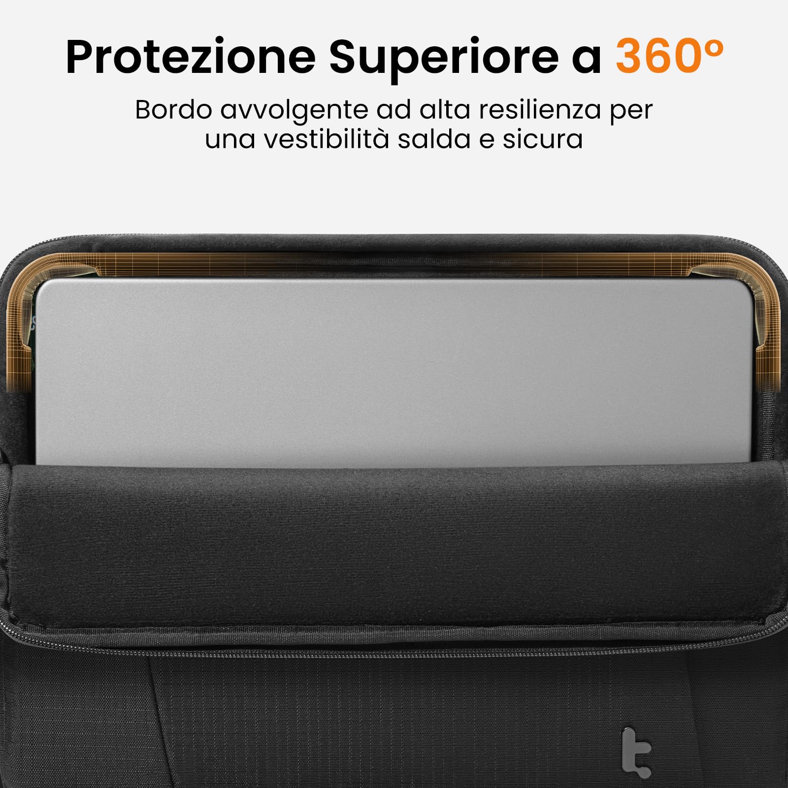 tomtoc 360° Slim Custodia per Nuovo 13 Pollici MacBook Air M5 (2026), M4/A3240 (2025), M3/M2/M1, Compatibile anche con 13 Pollici MacBook Neo A18 Pro, Custodia Protettiva CornerArmor