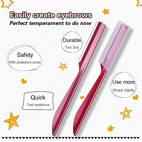 Eyebrow Razor 10-Pack - Precision Shaper for Men & Women