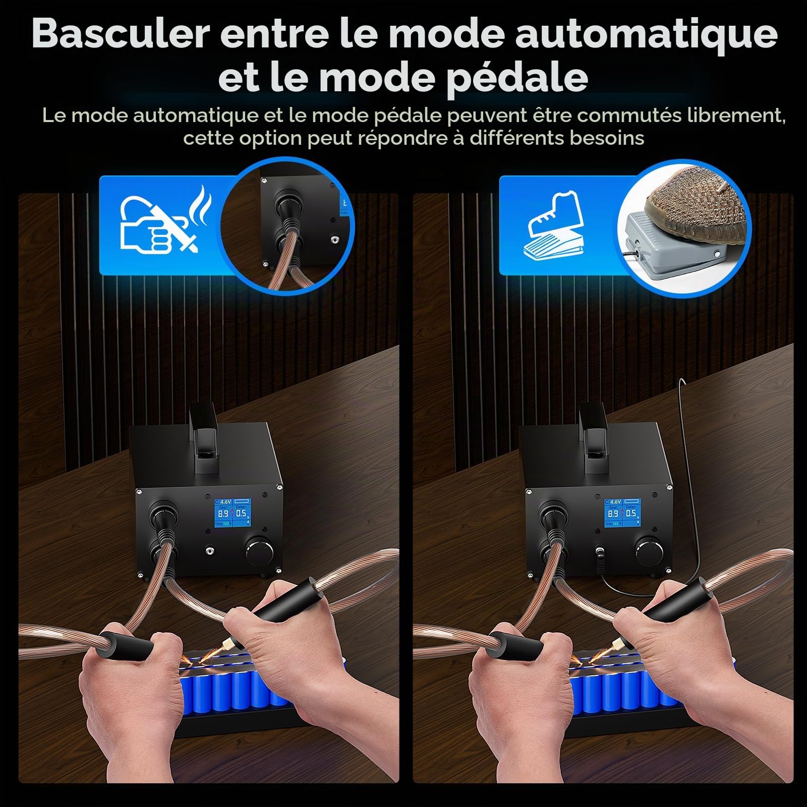 SEESII SE-223 Appareil de soudage à points avec condensateur 3000 F 250 positions réglables écran LCD 4,57