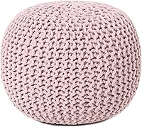 Vista 34 de REDEARTH - Puf otomano con cubierta tejida en puntada de cable