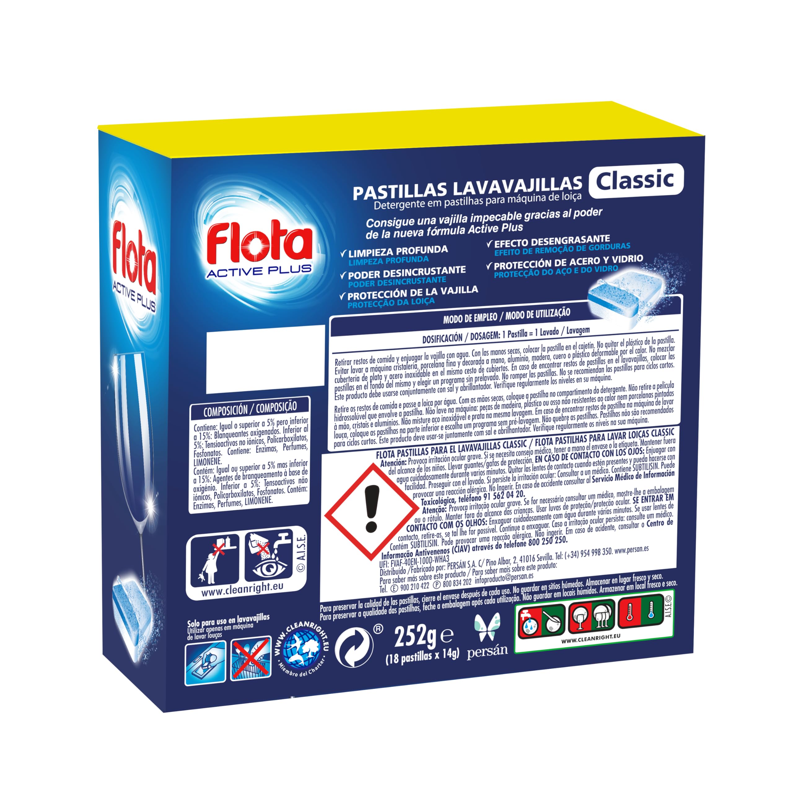 FLOTA | Pastillas Lavavajillas Máquina Antigrasa | Limpieza | 15+3 Lavados