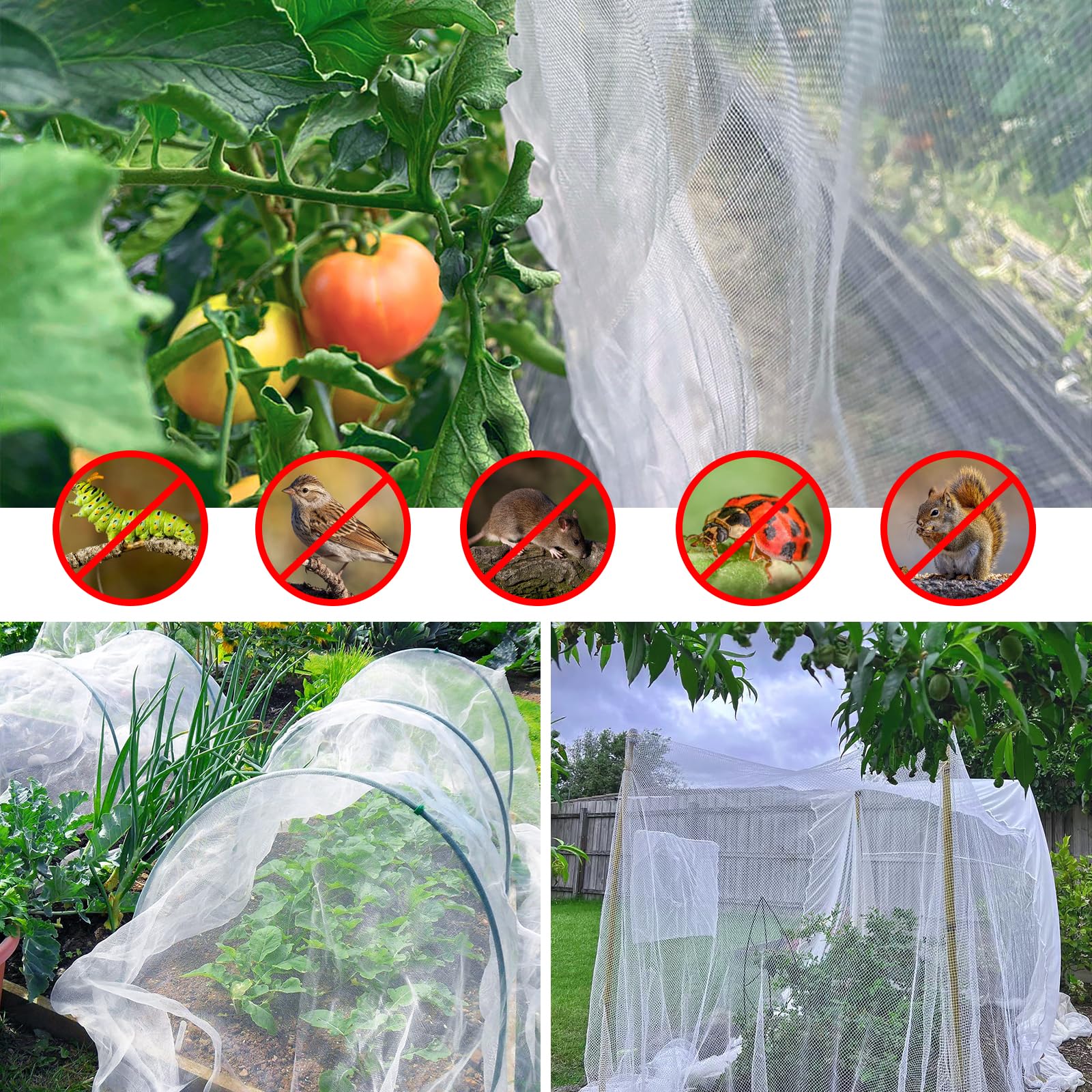 CoiTek Filet Anti-insectes Blanc De 2,4 X 10 M Pour Protéger Contre Les