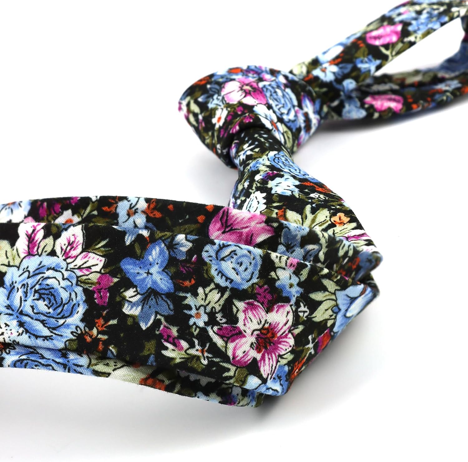 ZONFAZ Men's Skinny Cotton Floral Necktie – Printed Tie for Wedding,Party,Groom & Groomsmen +Gift Box - Image 6