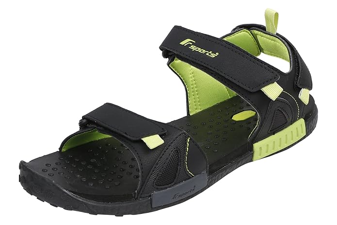 Fsports Mens Black and Green Colour David Series Synthetic Casual Sandal  10UK : Amazon.in: Fashion