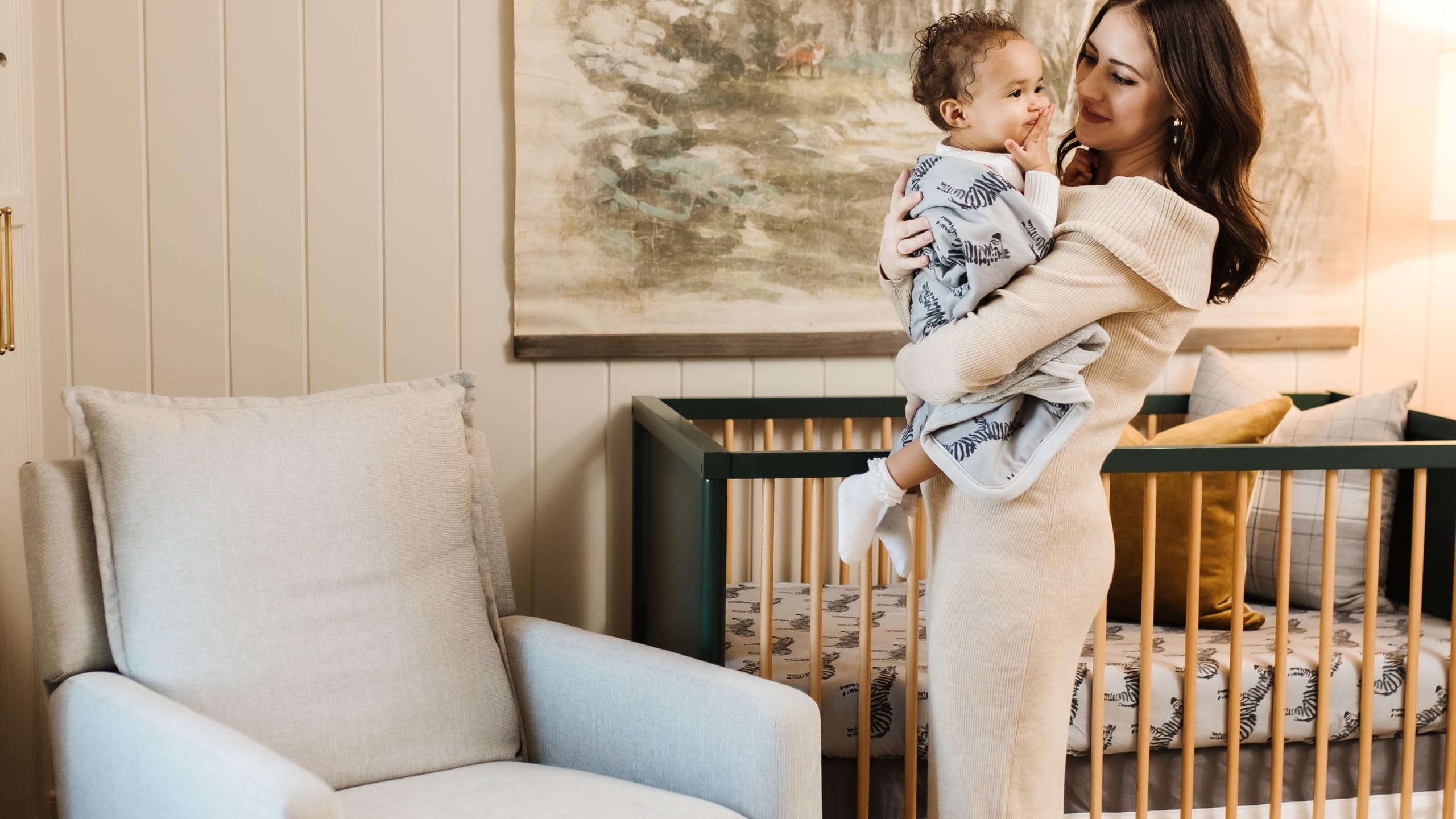 Oilo Baby Blanket, Luxury Soft Plush Backing & 100% Turkish Cotton Jersey Print, Double Layered, 30