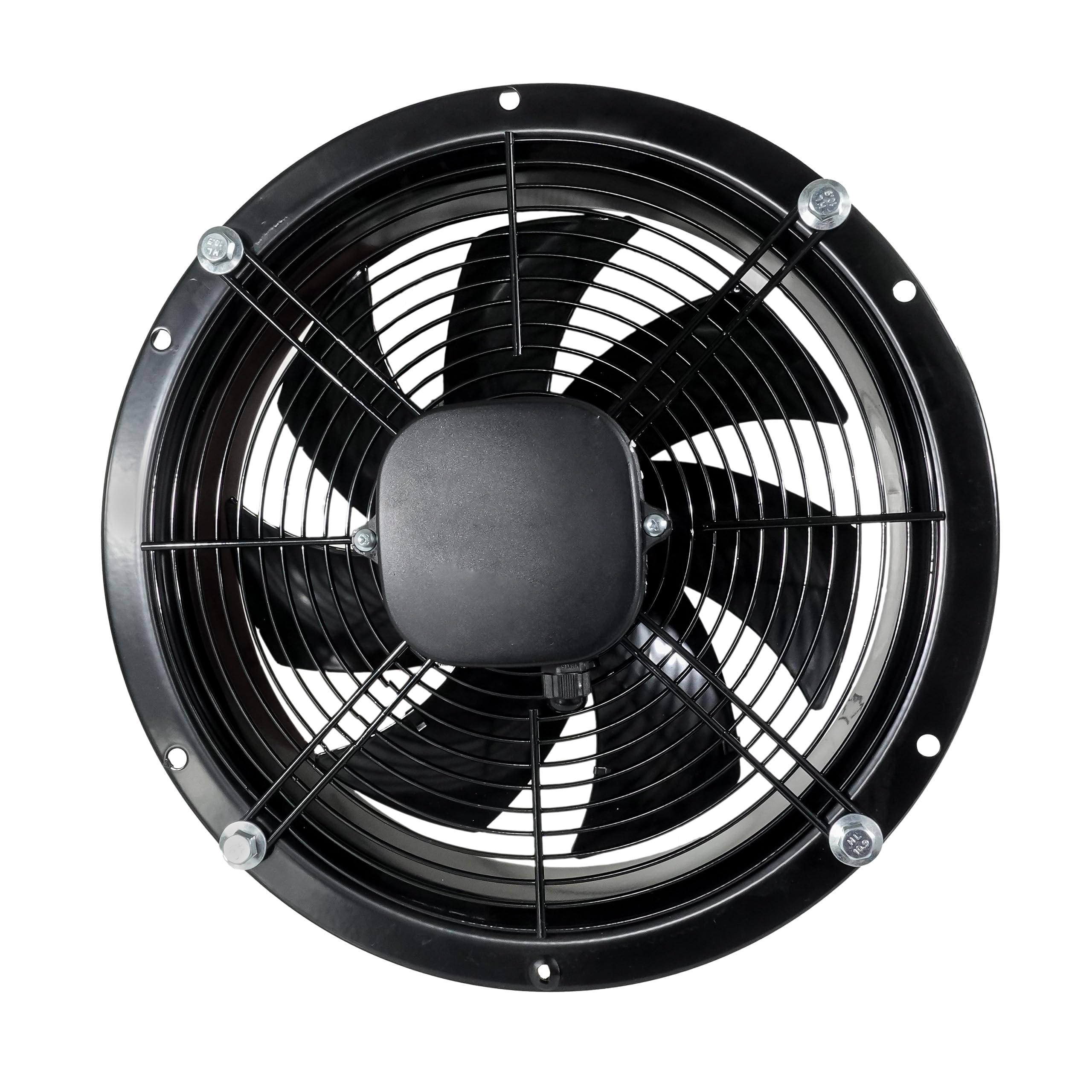 SYSTERM Wandventilator Axialventilator Lüfter mit Kugellagern, Stahl Industrieventilator für Dauerbetrieb Größen 200, 250, 300, 350, 400, 450 mm (aRos 200mm; 780 m3/h)
