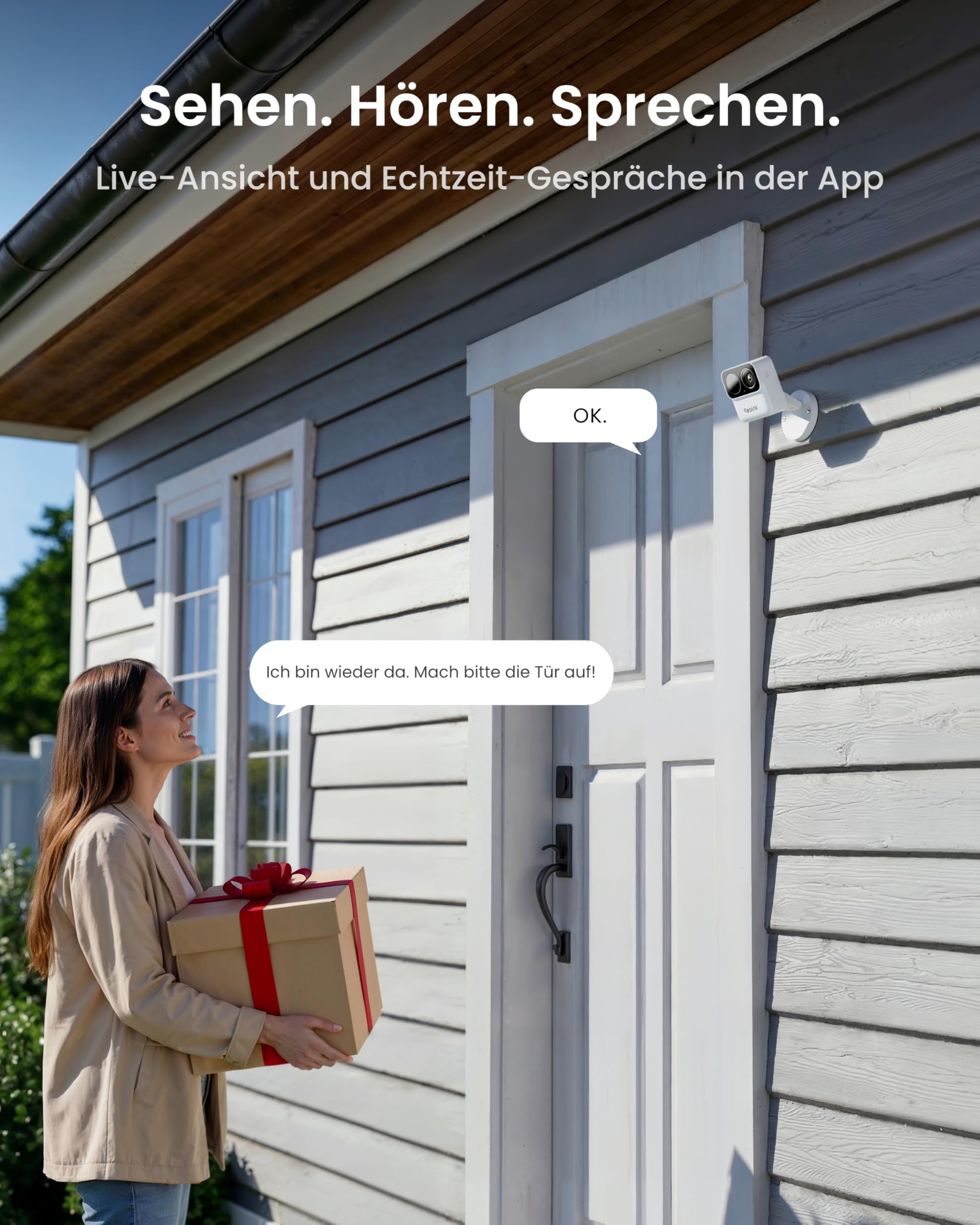 Reolink Magnetische Kabellose Überwachungskamera Außen&Innen, 9 Monate Akkulaufzeit, 2,4/5GHz WLAN, KI Erkennung, IR Nachtsicht, 2-Wege-Audio, IP67, Lokaler Speicher, Kein ABO, Argus MagiCam