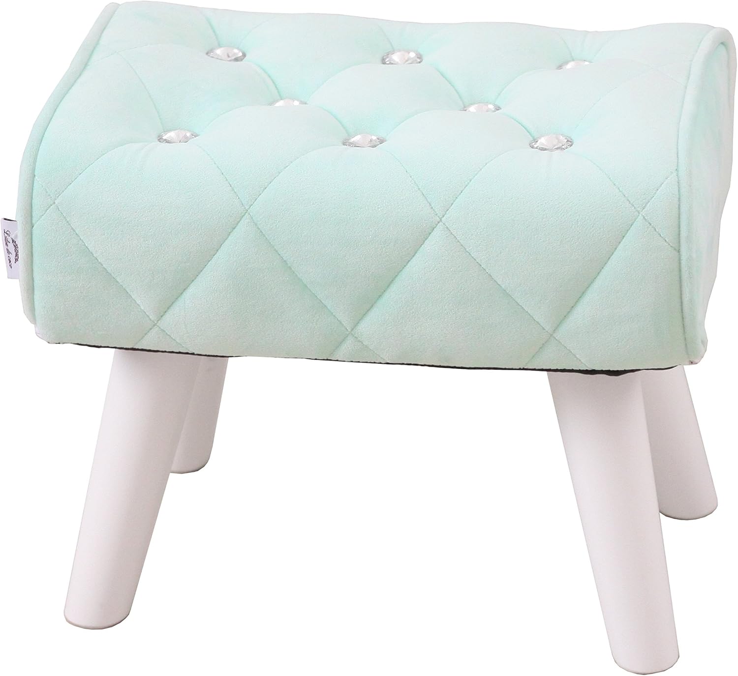 ILC LC-OT1675 MI Stool, Mint, Width 15.7 x Depth 10.2 x Height 13.8 inches (40 x