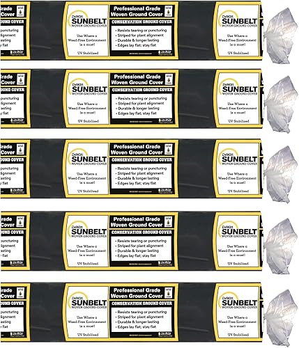Miniatura 2 de Dewitt SBLT3300 Sunbelt - Cubierta de tela tejida para paisaje, 3 pies de ancho x 300 pies (paquete de 5)