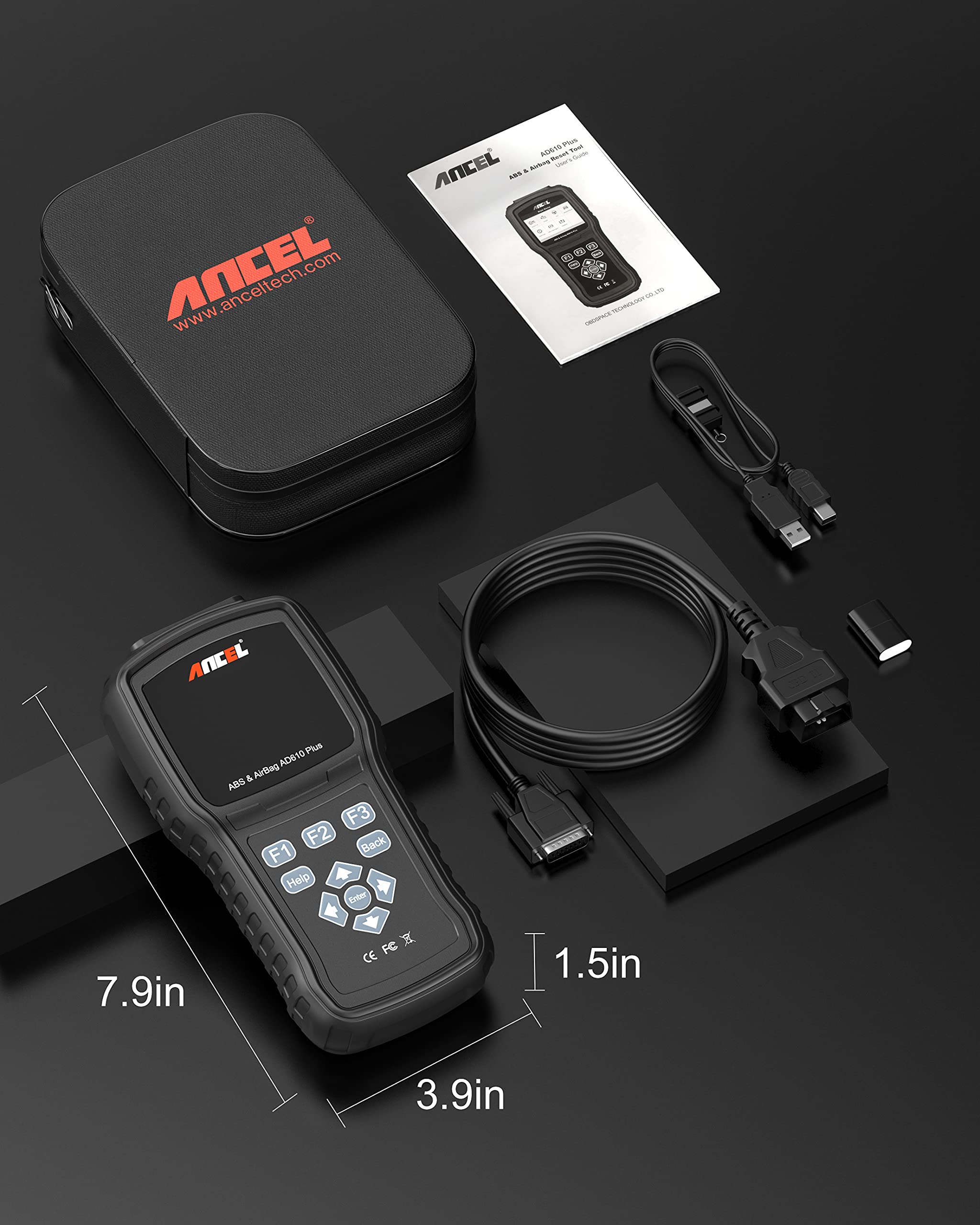 Abs Scanner ANCEL AD610 Pro ABS SRS OBD2 Scanner - ABS Bleeding, SAS ...
