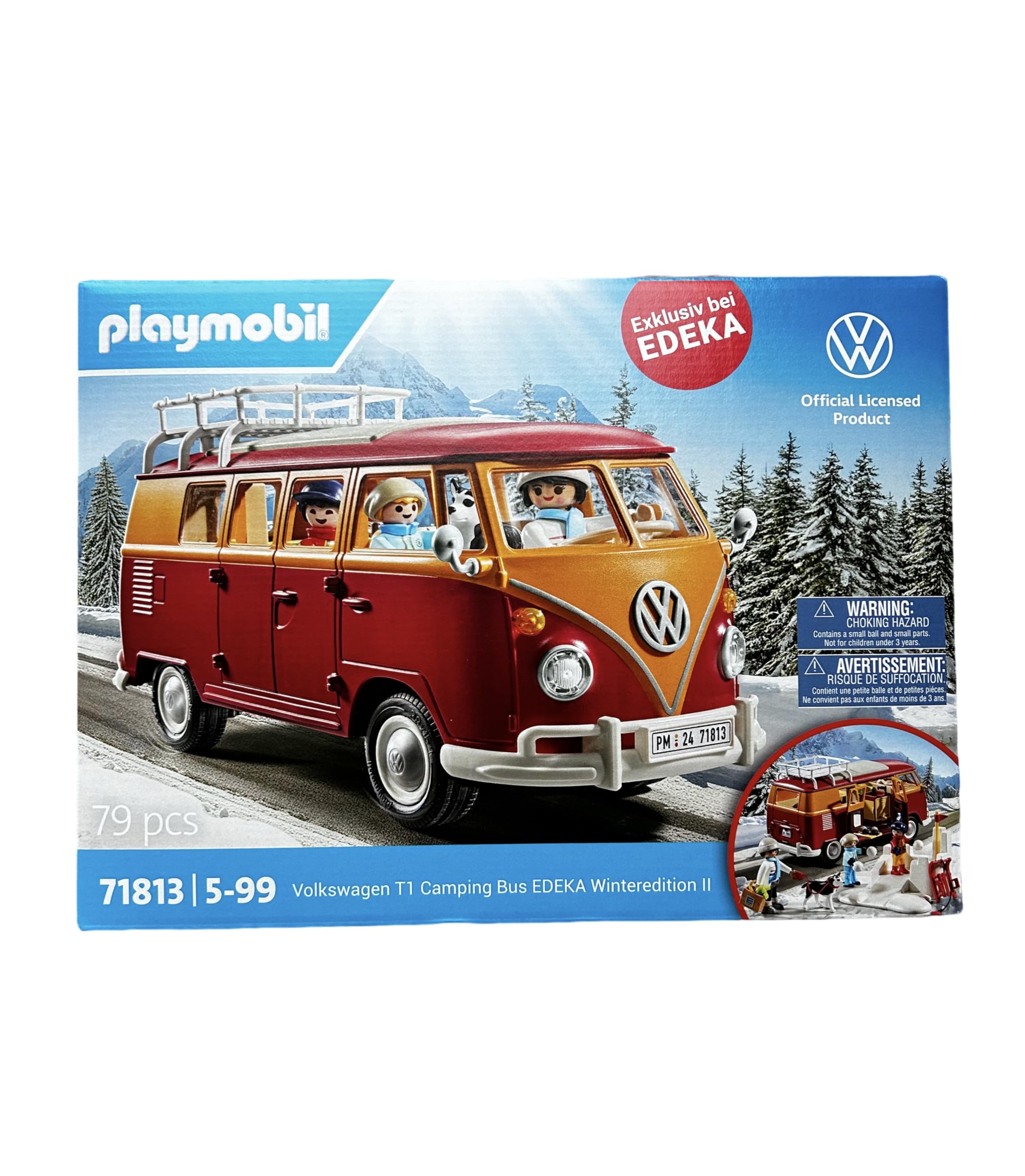 PLAYMOBIL Volkswagen T1 Camping Bus EDEKA Winter Edition II, 2024